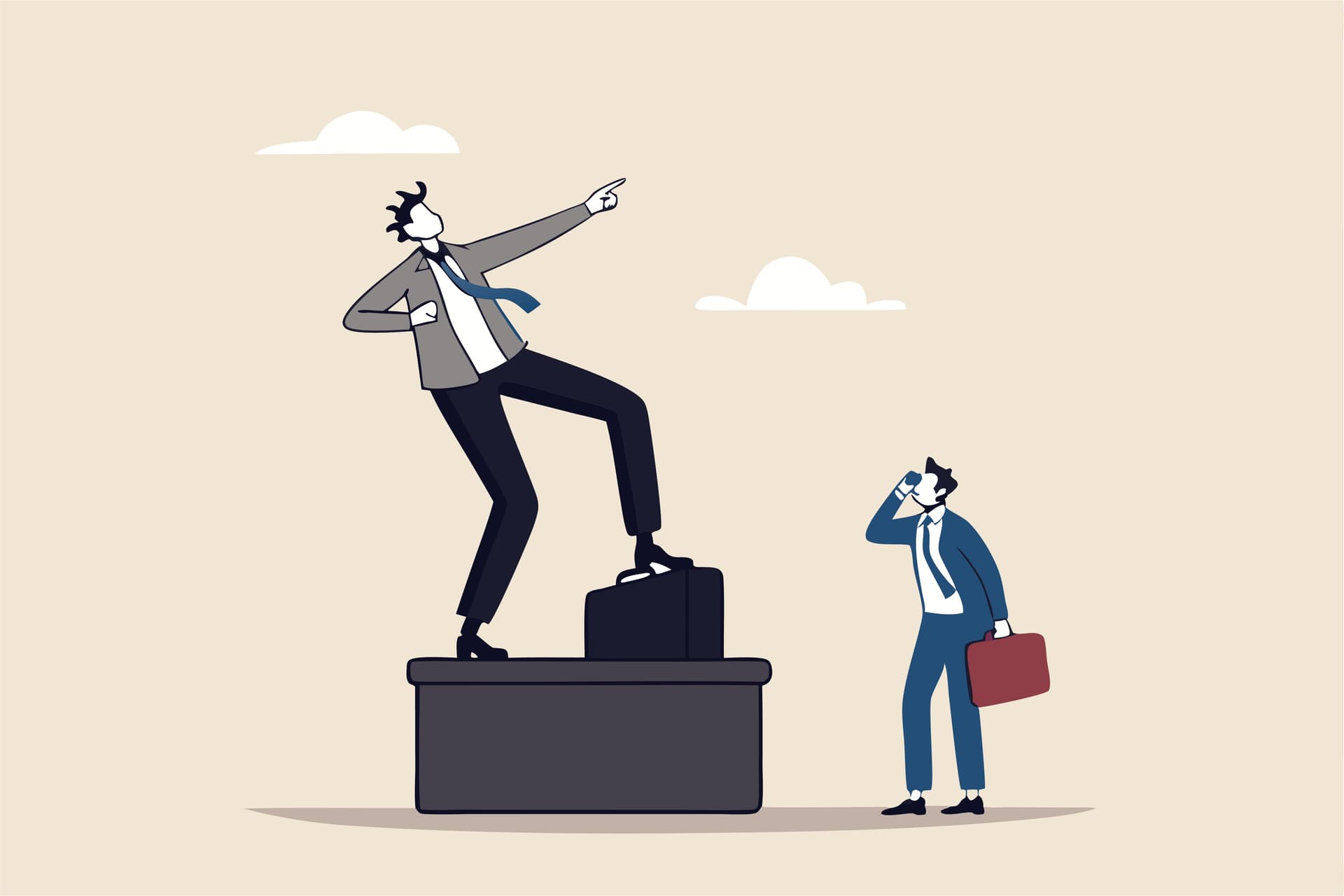 Confident person presenting to a room