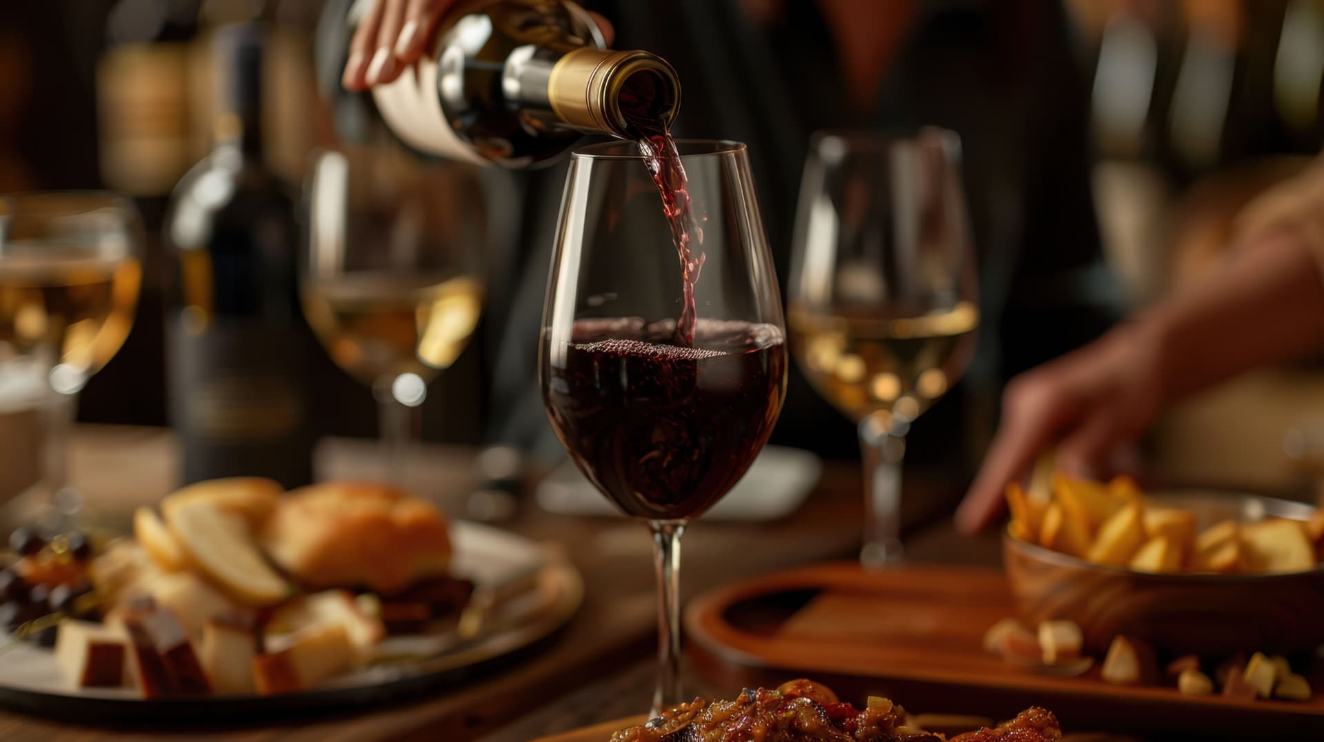 Large modern wine glass next to small vintage wine glass