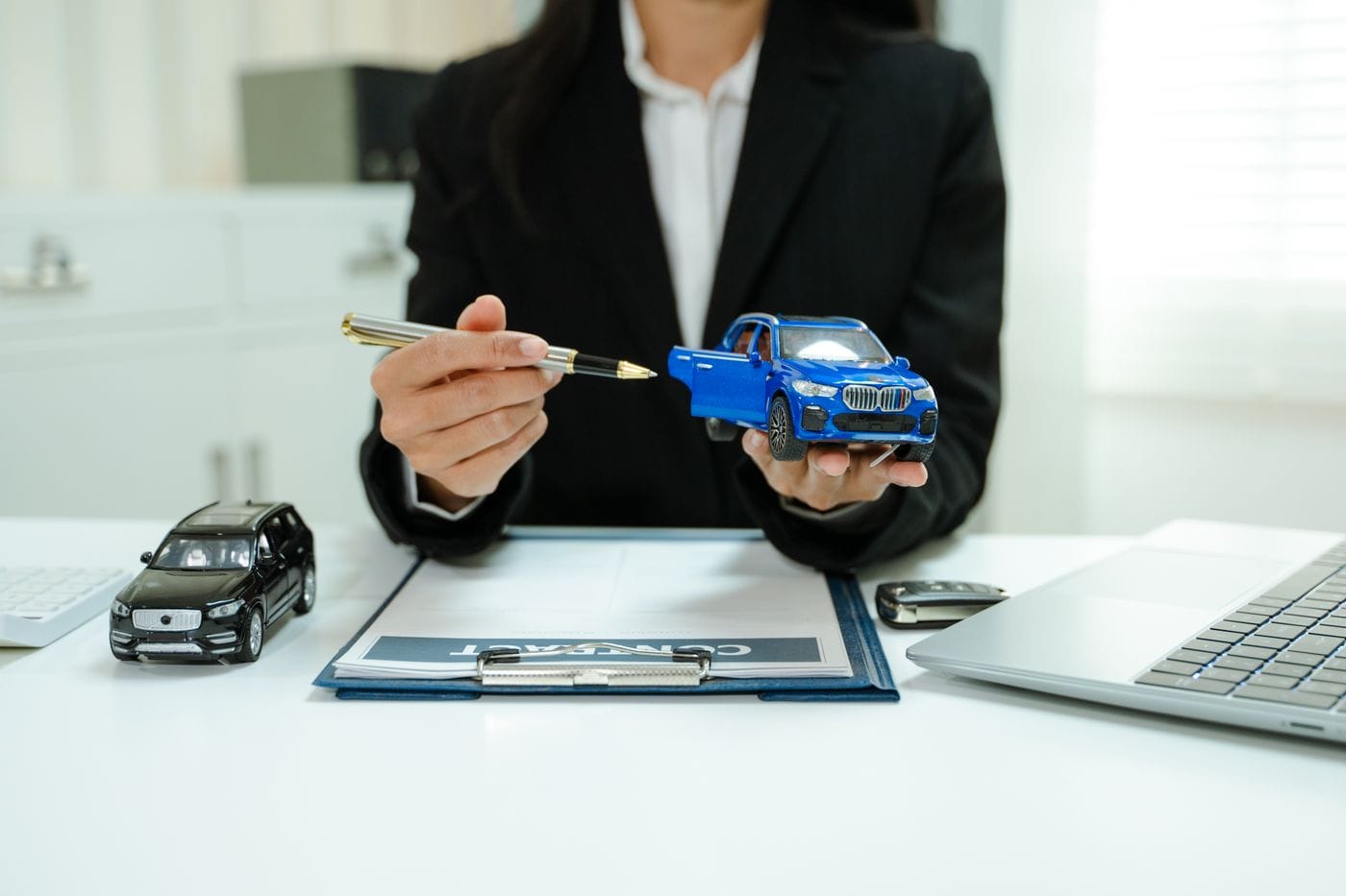 Insurance paperwork and house keys