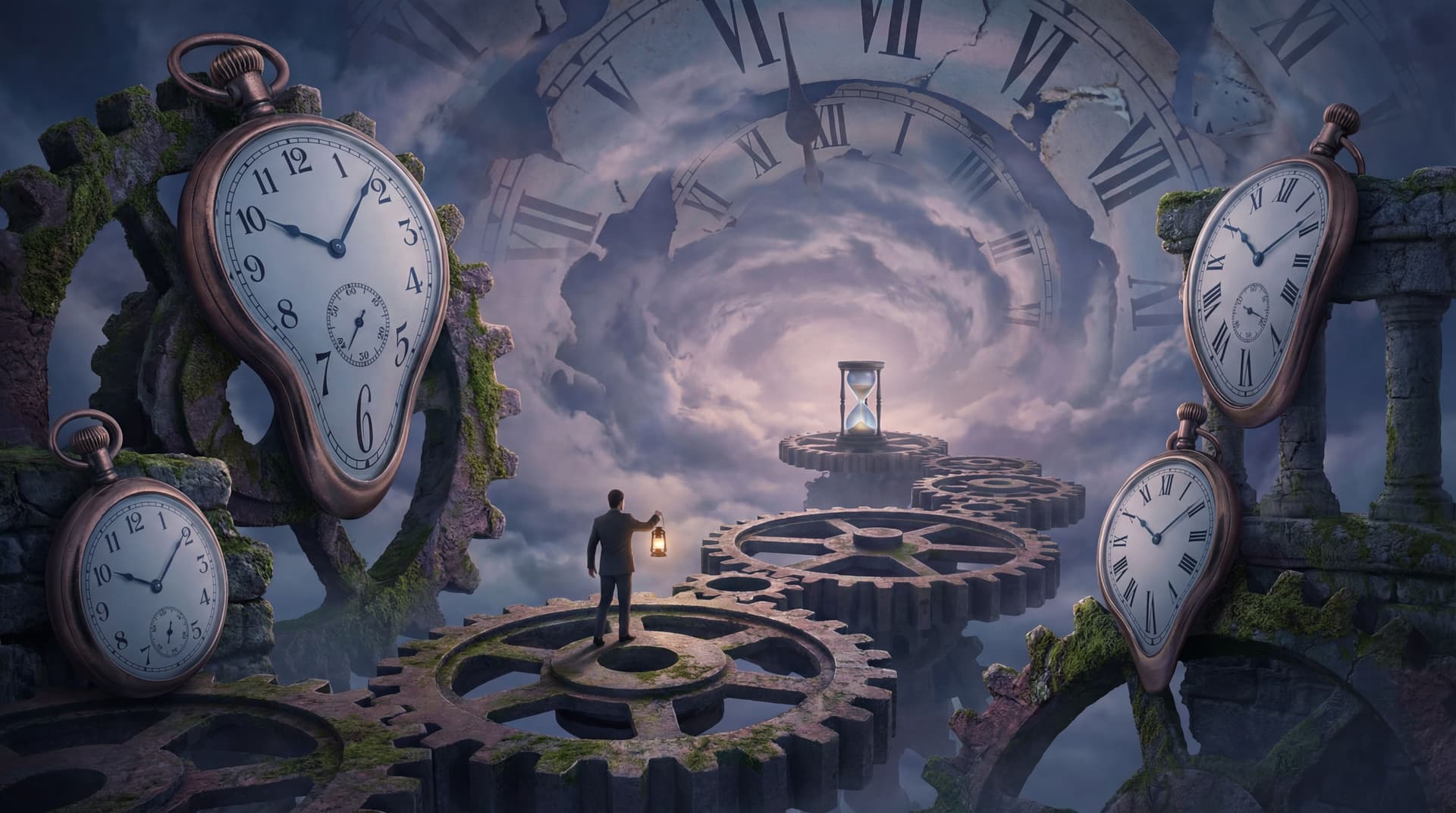 Clock and time perception concept