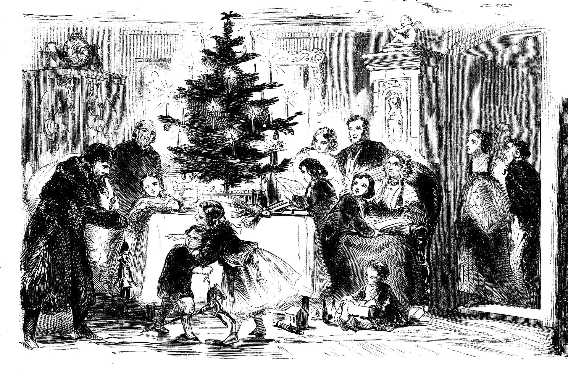 Victorian servants receiving Christmas boxes
