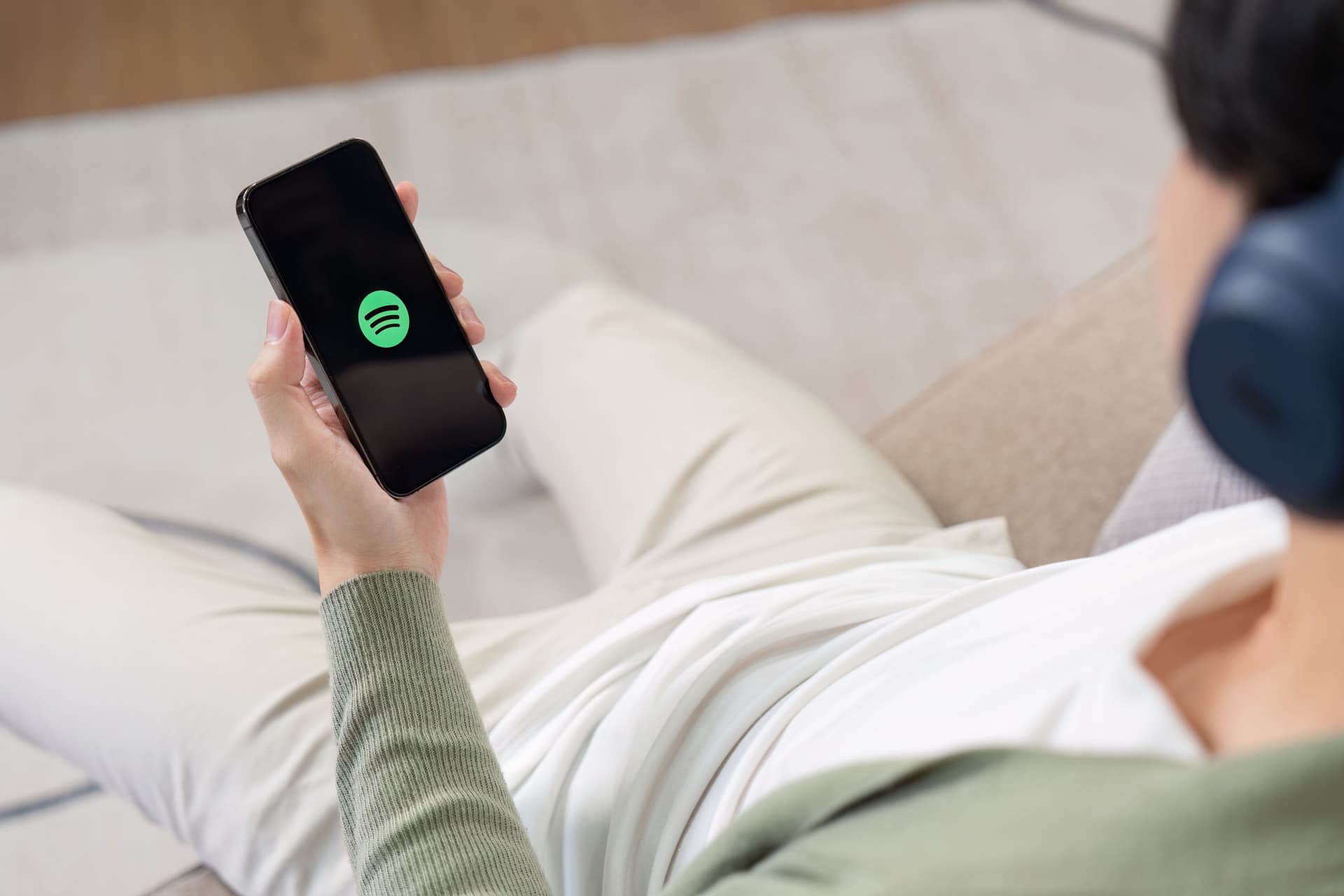 Spotify app on phone screen