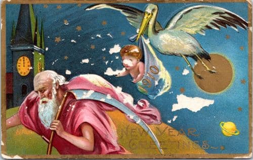 The History of the New Year's Baby vs Old Man Time